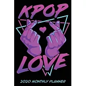 2020 K-Pop Love Monthly Planner dated with to do notes: Dated calendar with Music Album Review & Playlist pages