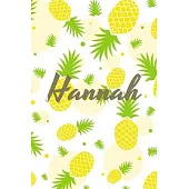 Hannah: Personalized Pineapple fruit themed Dotted Grid Notebook Bullet Grid Journal teacher gift teacher Appreciation Day Gif