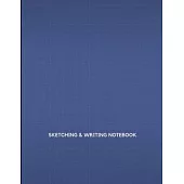 Sketching And Writing Notebook: Dual Alternate Lined and Blank Pages