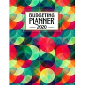Budgeting Planner: Colorful MCM Art Deco Painting Circles - Easy to Use - Daily Weekly Monthly Calendar Expense Tracker - Budget Planner
