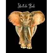 Sketch Book: Elephant Watercolor Nature - Sketchbook for Drawing, Crayon Coloring, Writing & Painting, Learning to Draw, Brainstorm