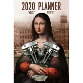2020 Planner Weekly Monthly: Harley Davidson Shovellhead Motorcycle Engine Mona Lisa (Jan 1, 2020 to Dec 31, 2020)
