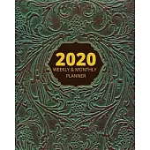 2020 Weekly Monthly Planner: Daily Weekly Monthly Vintage Planner for Moms, Antique Lover Gifts, Grandma, Vintage Lovers, Grandpa, Seniors