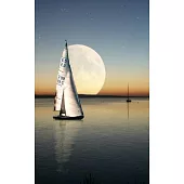 Notebook: Fantasy Sea Sunset Sailboat Moon