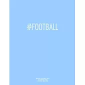 Notebook for Cornell Notes, 120 Numbered Pages, #FOOTBALL, Blue Cover: For Taking Cornell Notes, Personal Index, 8.5