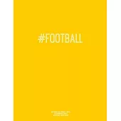 Notebook for Cornell Notes, 120 Numbered Pages, #FOOTBALL, Gold Cover: For Taking Cornell Notes, Personal Index, 8.5