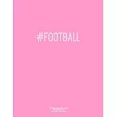 Notebook for Cornell Notes, 120 Numbered Pages, #FOOTBALL, Pink Cover: For Taking Cornell Notes, Personal Index, 8.5