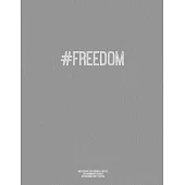 Notebook for Cornell Notes, 120 Numbered Pages, #FREEDOM, Grey Cover: For Taking Cornell Notes, Personal Index, 8.5