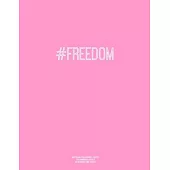 Notebook for Cornell Notes, 120 Numbered Pages, #FREEDOM, Pink Cover: For Taking Cornell Notes, Personal Index, 8.5