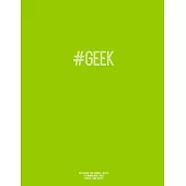 Notebook for Cornell Notes, 120 Numbered Pages, #GEEK, Lime Cover: For Taking Cornell Notes, Personal Index, 8.5