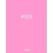 Notebook for Cornell Notes, 120 Numbered Pages, #GEEK, Pink Cover: For Taking Cornell Notes, Personal Index, 8.5