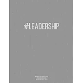 Notebook for Cornell Notes, 120 Numbered Pages, #LEADERSHIP, Grey Cover: For Taking Cornell Notes, Personal Index, 8.5
