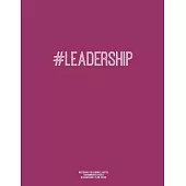 Notebook for Cornell Notes, 120 Numbered Pages, #LEADERSHIP, Plum Cover: For Taking Cornell Notes, Personal Index, 8.5