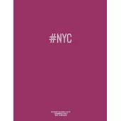 Notebook for Cornell Notes, 120 Numbered Pages, #NYC, Plum Cover: For Taking Cornell Notes, Personal Index, 8.5