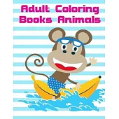 Adult Coloring Books Animals: Coloring Pages with Adorable Animal Designs, Creative Art Activities