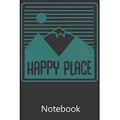 Happy Place: Blank Lined Notebook, Composition Book for School Planner Diary Writing Notes, Taking Notes, Recipes, Sketching, Writi