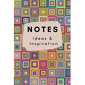 Notes Ideas and Inspiration: A Colourful Lined Journal For Writing