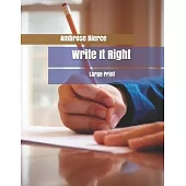 Write It Right: Large Print