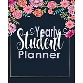 Yearly Student Planner: Goals Planner and Logbook Tracker and Plan for Your Habits and Monthly Calendar Healthy Lifestyle Productivity with My