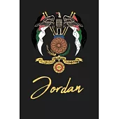 Jordan: Coat of Arms Worn Look 120 Page Lined Note Book