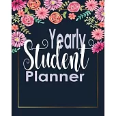 Yearly Student Planner: Goals Planner and Logbook Tracker and Plan for Your Habits and Monthly Calendar Healthy Lifestyle Productivity with My