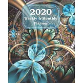 2020 Weekly & Monthly Planner: Jan 1, 2020 to Dec 31, 2020: Organizer & Diary With Holidays (Floral Cover)