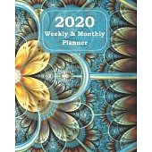 2020 Weekly & Monthly Planner: Jan 1, 2020 to Dec 31, 2020: Organizer & Diary With Holidays (Floral Cover)