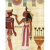 Sketch Book: Ancient Egyptian Themed Personalized Artist Sketchbook For Drawing and Creative Doodling