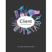 Client Data Profile Organizer: Client Tracking Book - Customer Information Book - Client Log Book with Alphabet Tabs - Client Appointment Book - Nail