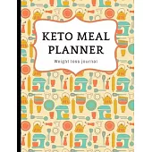 KETO MEAL PLANNER Weight loss journal: The keto diet food list to write Meals keto measurement Notes to healthy ketosis and intermittent fasting Write