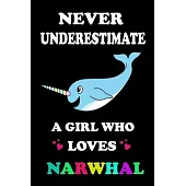 Never Underestimate A Girl Who Loves Narwhal