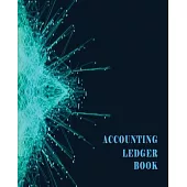 Book Ledger Accounting: Glossy Cover Design Technology Simple Log Tracker Recording Payment Debits and Deposit Credit Cash Book Accounts Bookk