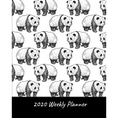 2020 Weekly Planner: Panda; January 1, 2020 - December 31, 2020; 8