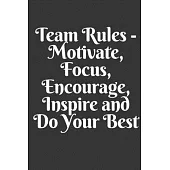 Team Rules: Team Rules Lined Notebook /Journal Gift,100 pages 6*/9*, Soft Cover, matte Cover