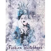 Fashion Sketchbook: The Book for Sketching Your Artistic Fashion Design Ideas. Including 2 Women Line Shapes (Silhouettes) to Help You Ske