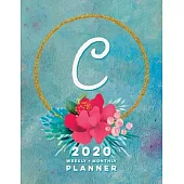 C: 2020 Weekly + Monthly Planner: Monogram Letter C Jan 2020 to Dec 2020 Weekly Planner with Initial C with Habit Tracker