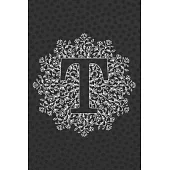 T: Journal, Notebook, Planner, Diary to Organize Your Life - Initial Monogram Letter T - Wide Ruled Line Paper - 6x9 in -