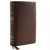 Nkjv, Single-Column Reference Bible, Premium Goatskin Leather, Brown, Premier Collection, Comfort Print