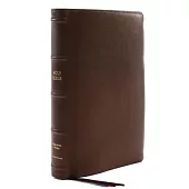 Kjv, Reference Bible, Center-Column Giant Print, Premium Goatskin Leather, Brown, Premier Collection, Comfort Print