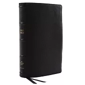 Nkjv, Reference Bible, Classic Verse-By-Verse, Center-Column, Premium Goatskin Leather, Black, Premier Collection, Red Letter Edition, Comfort Print