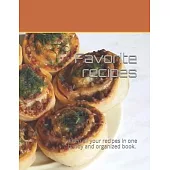 Favorite recipes: Keep all your recipes in one handy and organized book. size 8,5