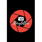 Notebook for photographer lover: storyteller black cover dot grid quality media tourist travel diary: Journal Gift for men women student school boys g