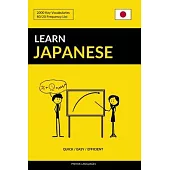 Learn Japanese - Quick / Easy / Efficient: 2000 Key Vocabularies