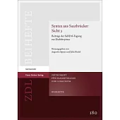 Syntax Aus Saarbrucker Sicht 3: Beitrage Der Sardis-Tagung Zur Dialektsyntax