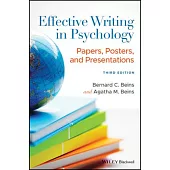 Effective Writing in Psychology: Papers, Posters, and Presentations Paper