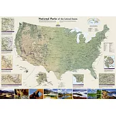 National Geographic: National Parks of the United States Wall Map - Laminated (42 X 30 Inches)