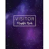 Visitor Register Book: Galaxy Cover Activity Log and Client Record Book for Business Offices Visitor Log Book Entry Record for Registration N