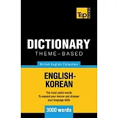 Theme-based dictionary British English-Korean - 3000 words