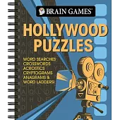 Brain Games - Hollywood Puzzles: Word Searches, Crosswords, Acrostics, Cryptograms, Anagrams & Word Ladders!