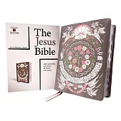 The Jesus Bible Artist Edition, Niv, Leathersoft, Gray Floral, Thumb Indexed, Comfort Print